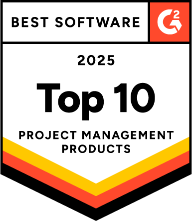 G2 Top 10 in Project Management Badge representing Kantata Professional Services Automation as a G2 Top 10 in Project Management