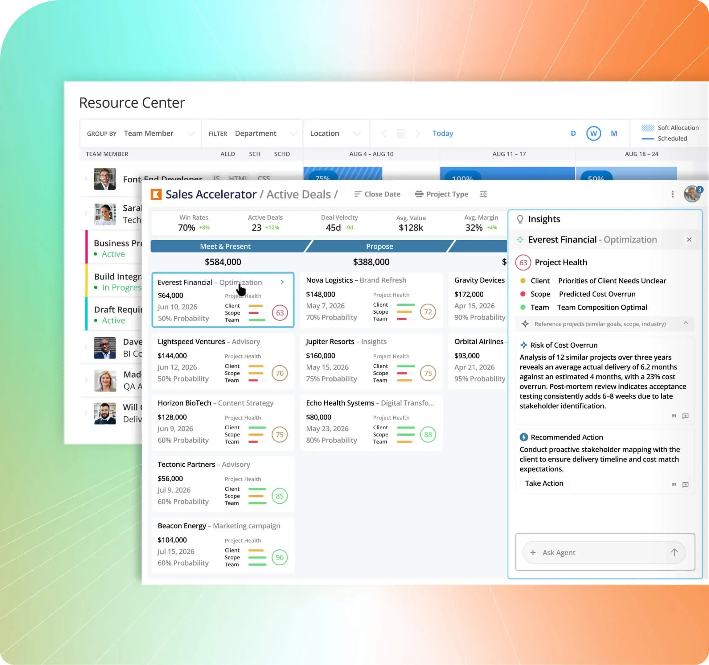 Illustration representing the #1 AI-powered PSA platform