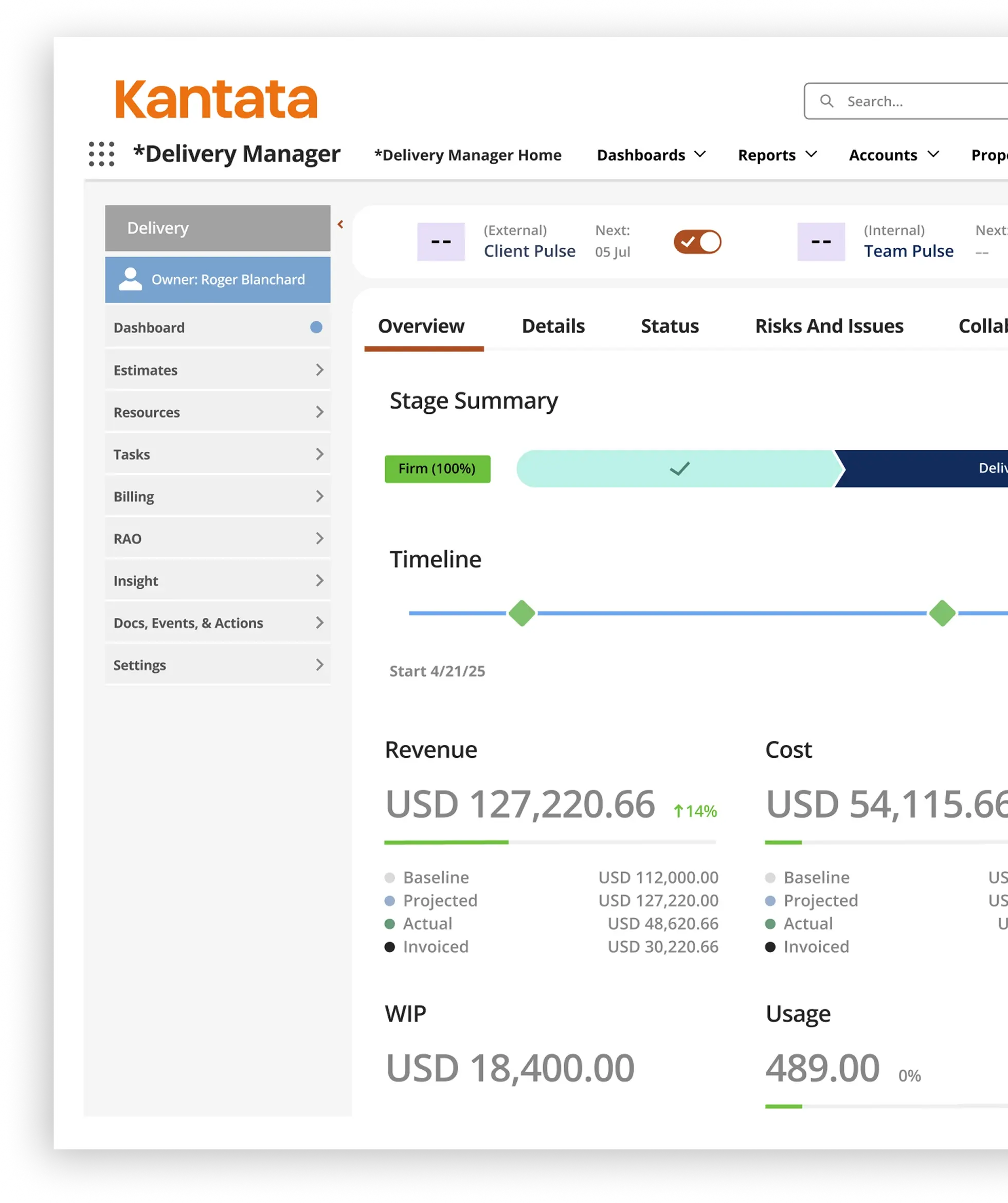Project Management feature
