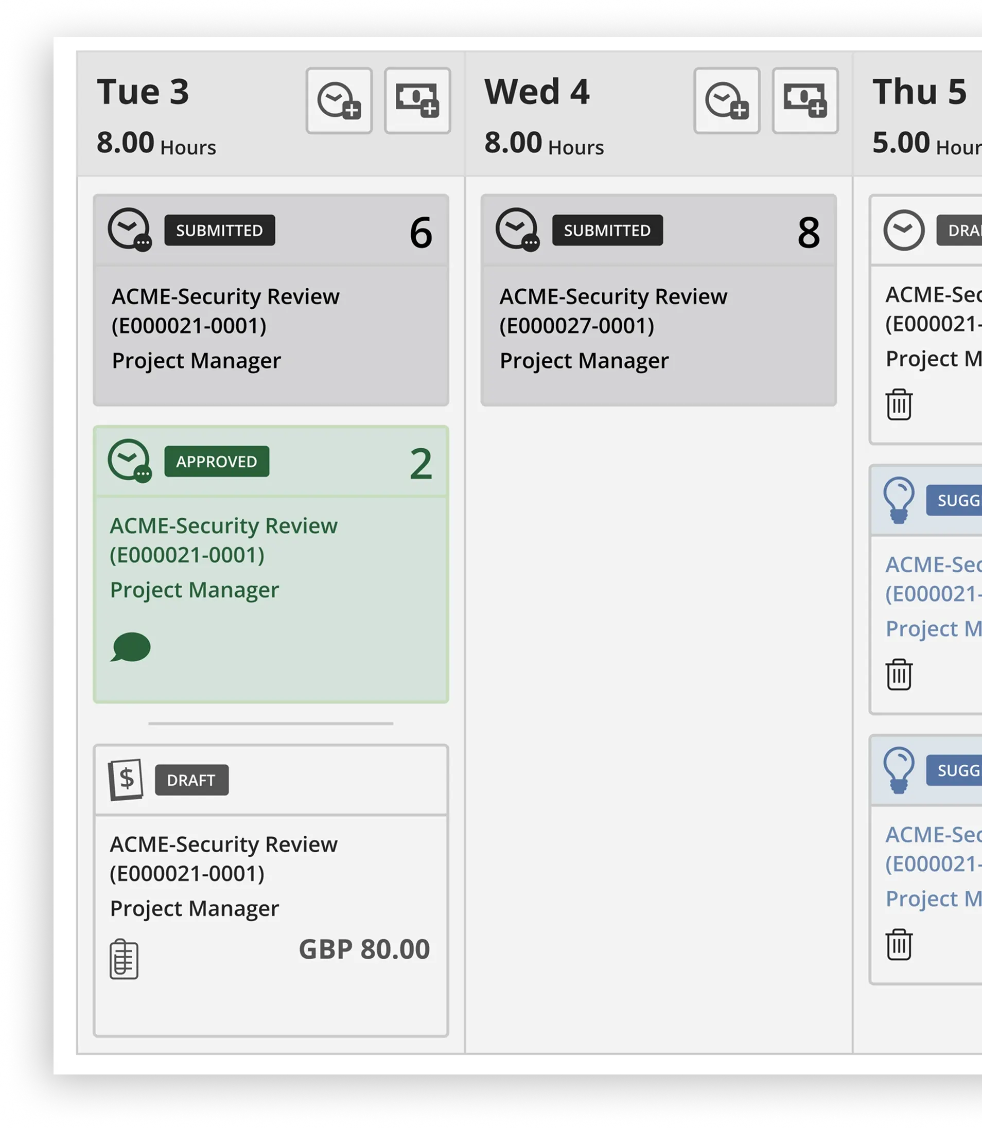Time & Expenses feature