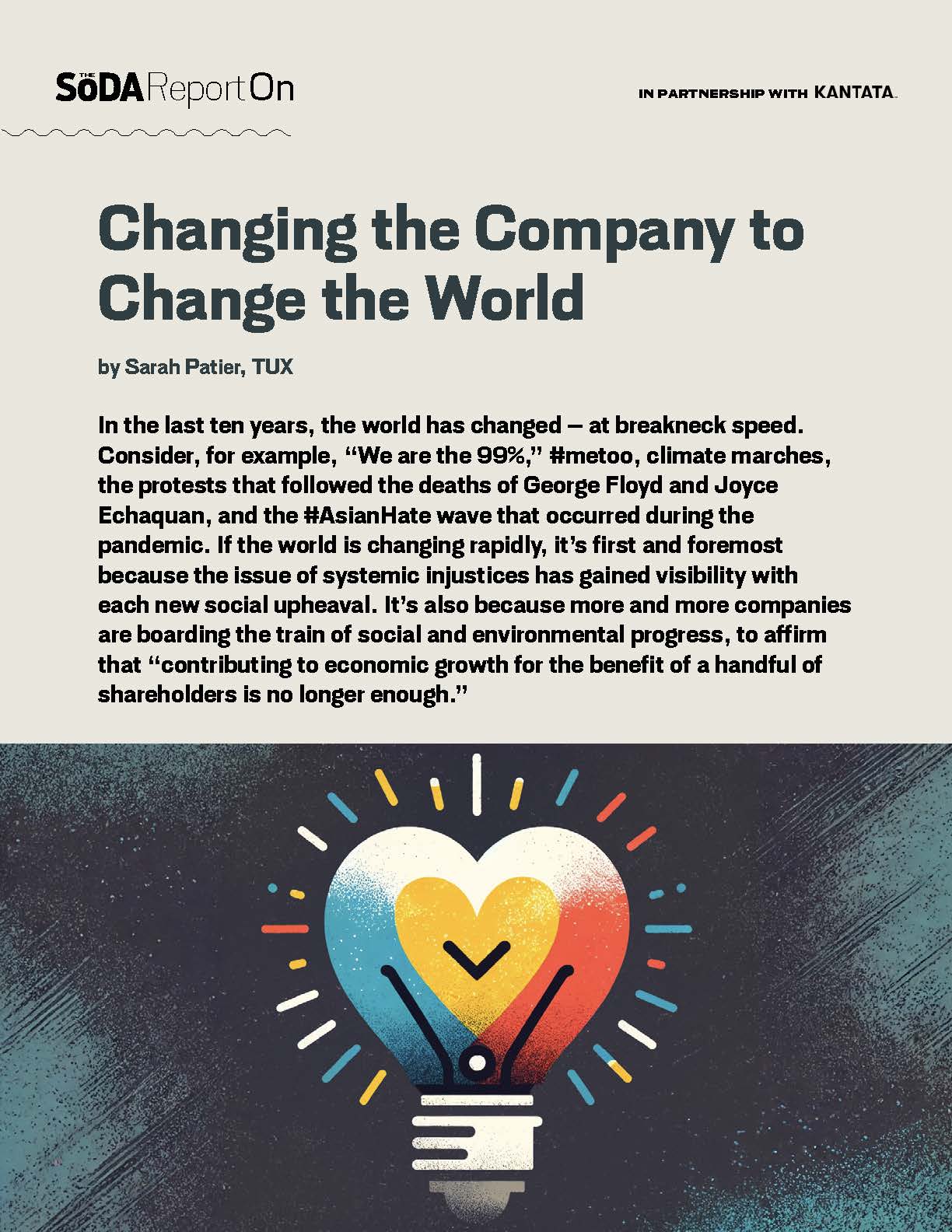 Changing the Company to Change the World